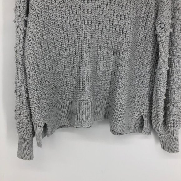 Madewell Grey Bobble Cardigan / Open front Sweater in Cool Fog Long sleeve S - Picture 7 of 16